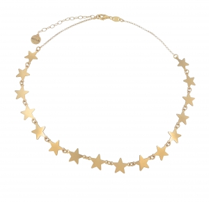 Collana choker con 16 stelle in argento 925 anallergico.
